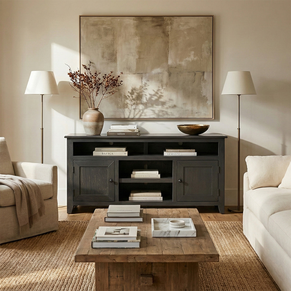 Room setting 4 featuring Tampico American Gray 58 Inch Console