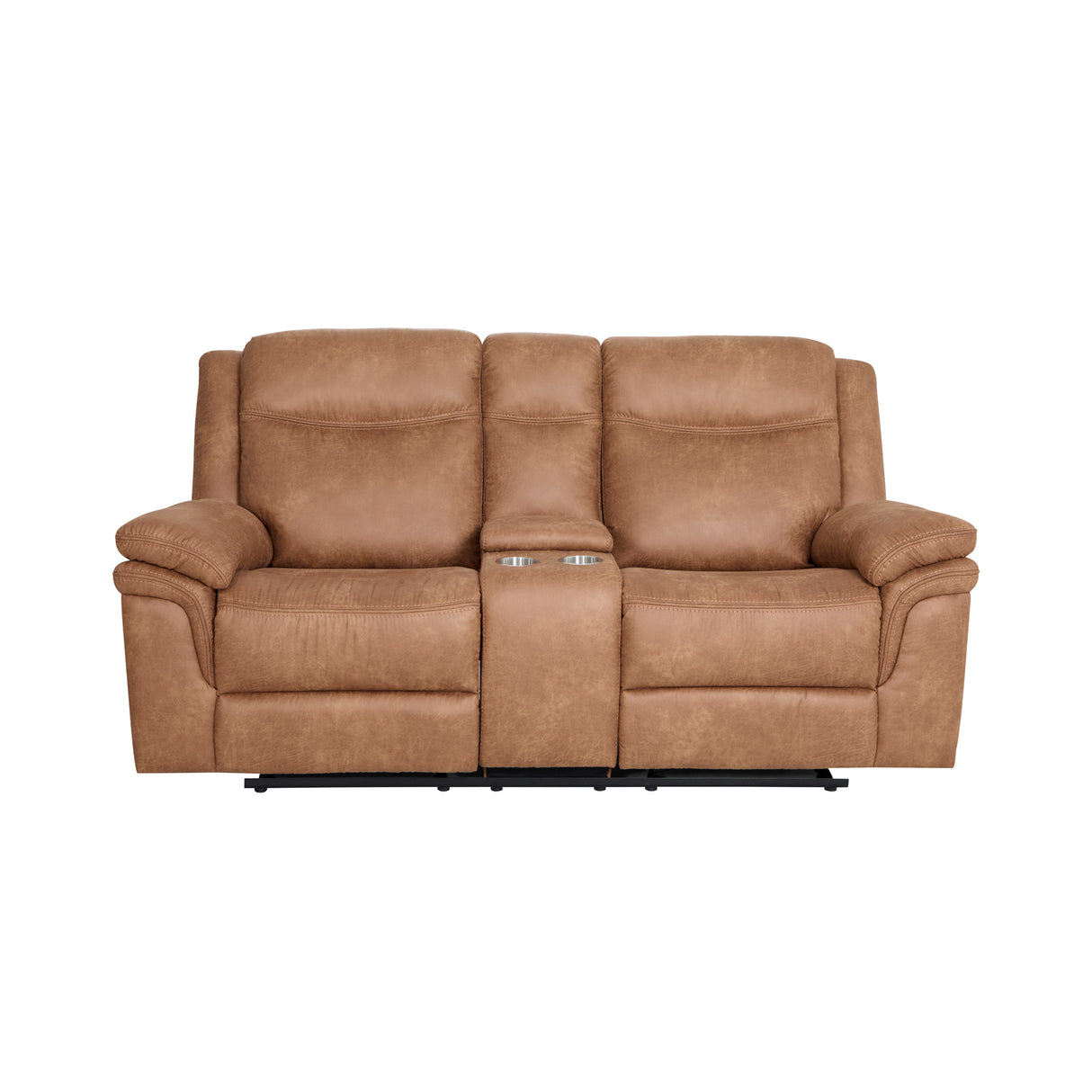 Remy Brown Glider Reclining Loveseat QK1102856
