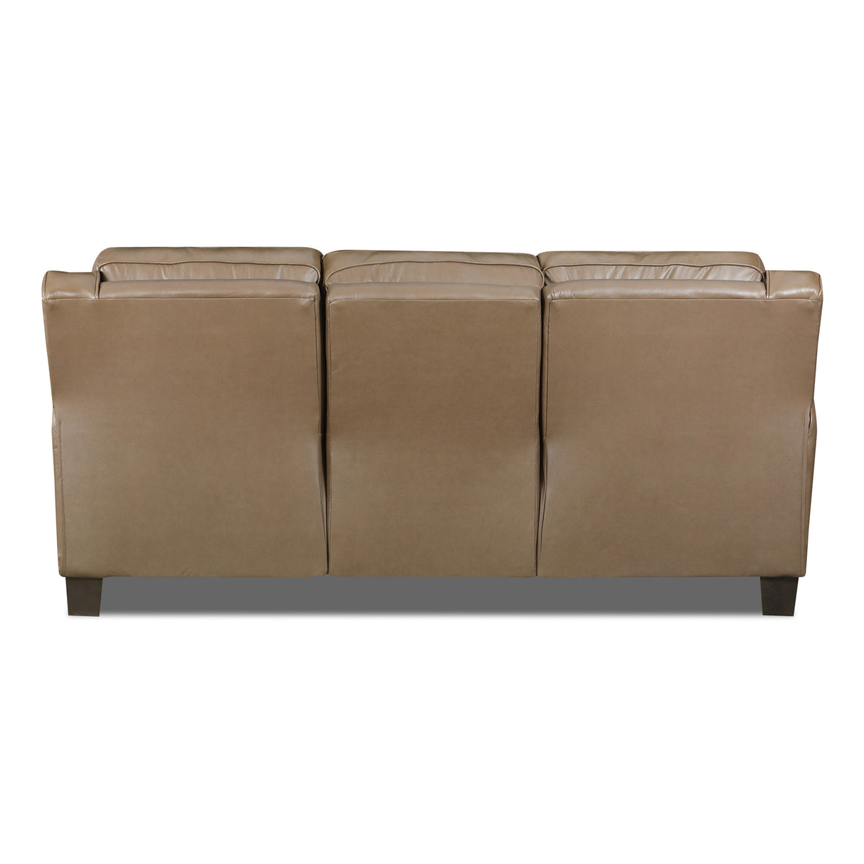 Back view of Primrose Hill Toast Leather Power Reclining Sofa