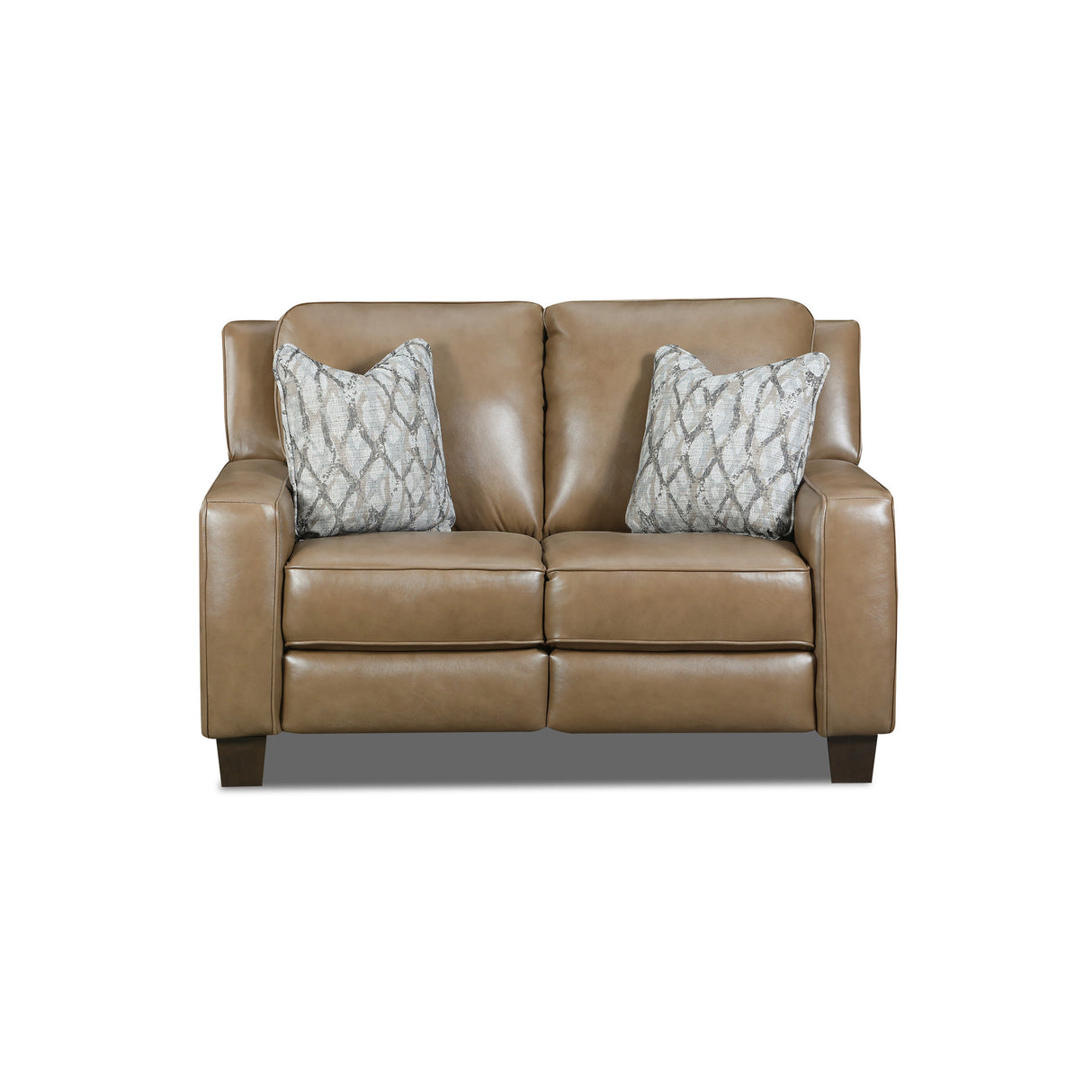 Primrose Hill Toast Leather Power Reclining Loveseat QK1103566