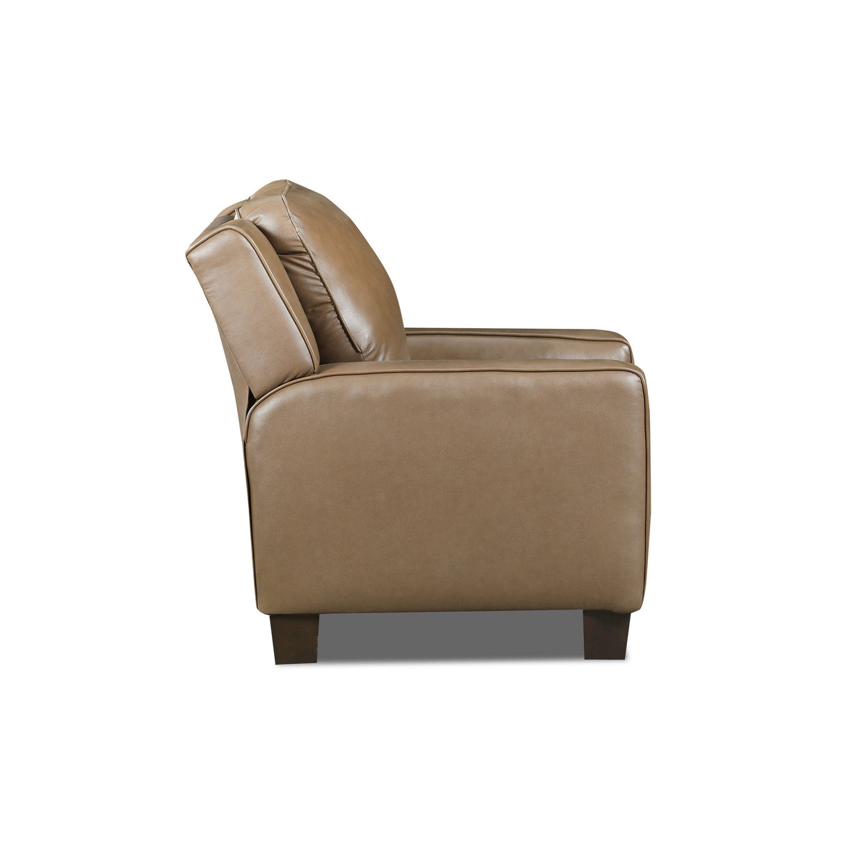 Side view of Primrose Hill Toast Leather Recliner