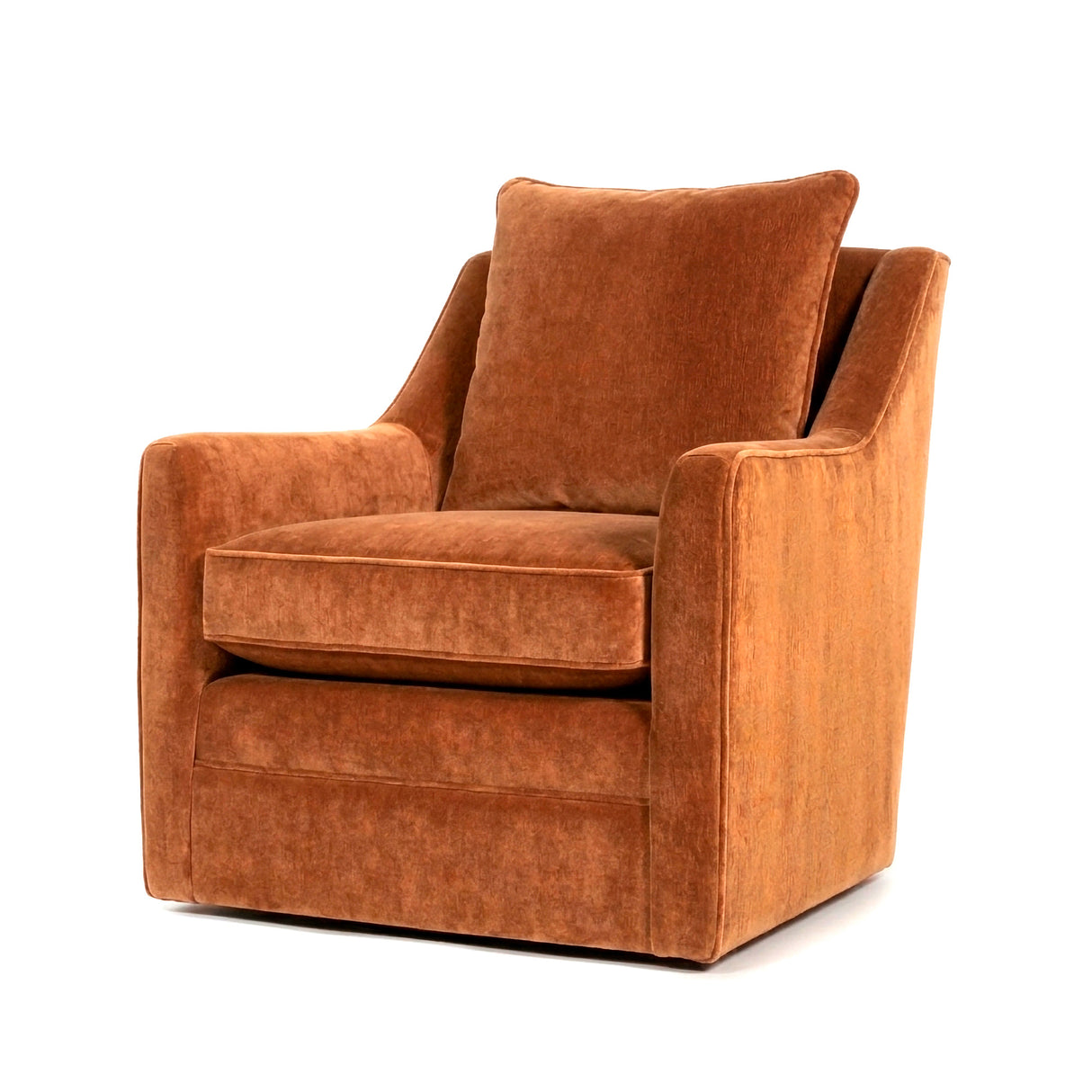 Front right view of Aubrey Sienna Swivel Chair