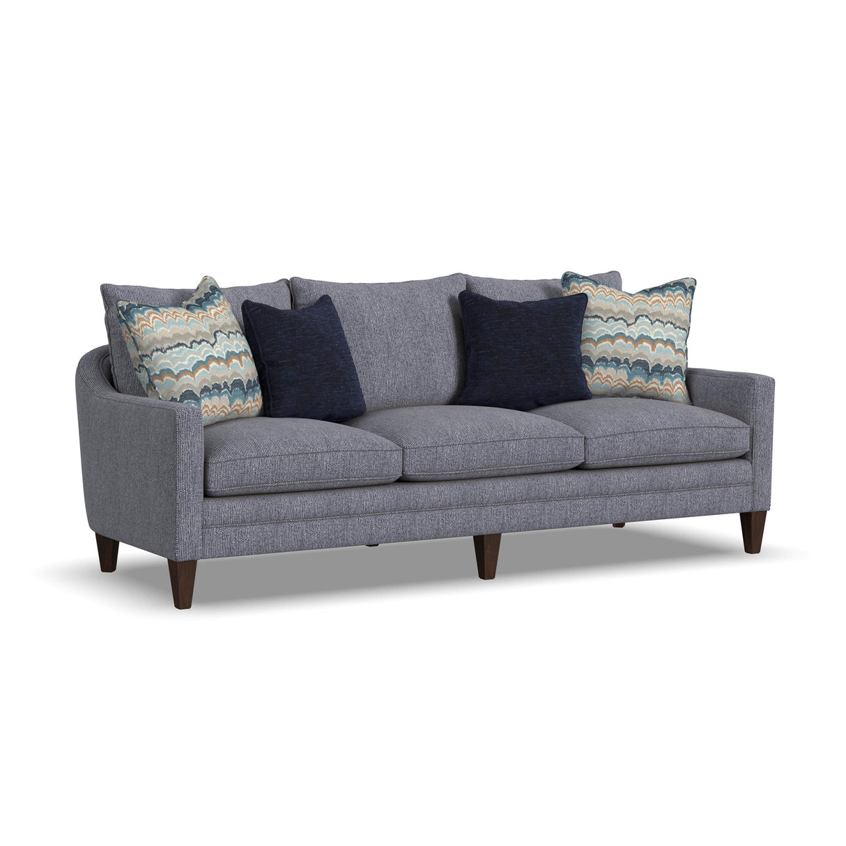 Front right view of Eleanora Blue Sofa