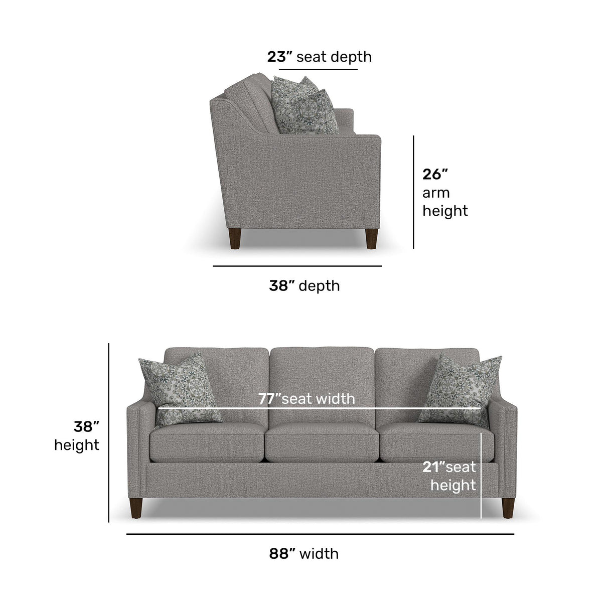 Detail view of Finley Timber Sofa