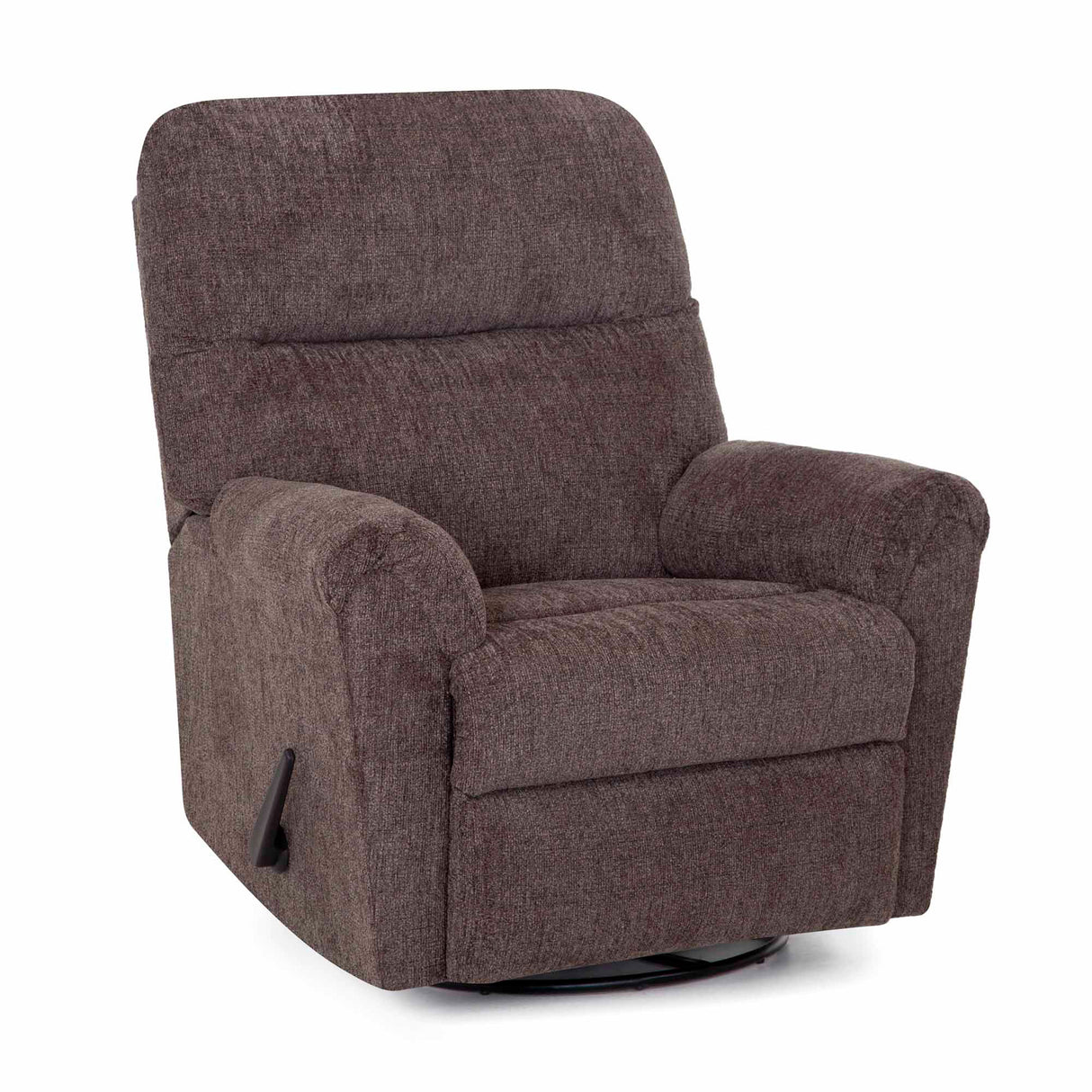 Front right view of Kensington Mocha Swivel Rocking Recliner