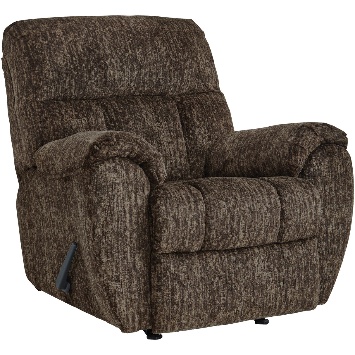 Front left view of Stayfish Chocolate Rocker Recliner