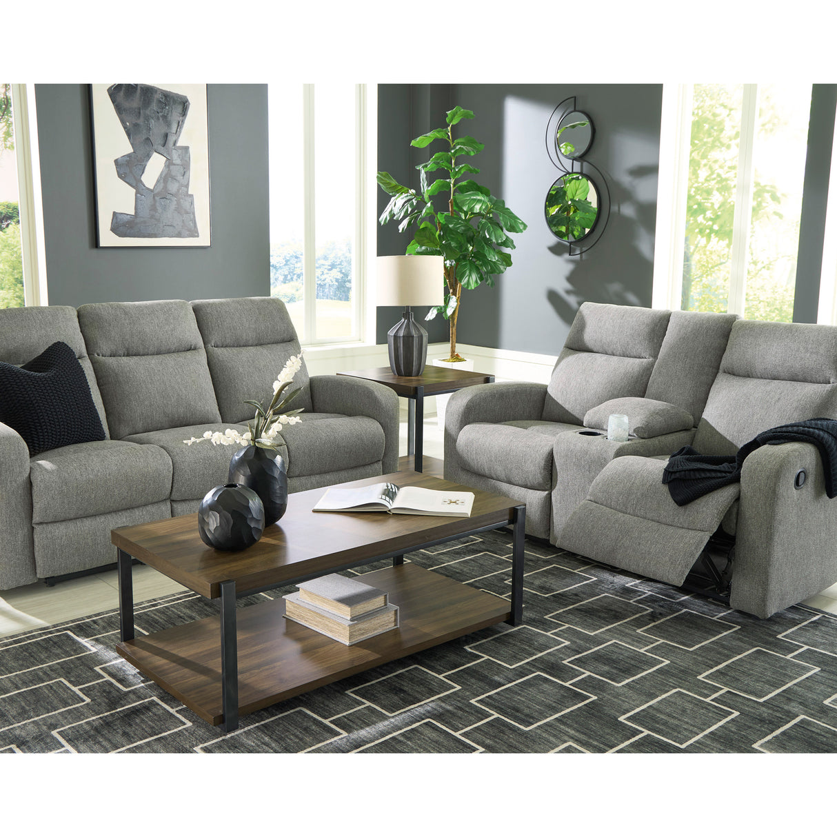 Room setting 4 featuring Gauntlet Sterling Reclining Sofa