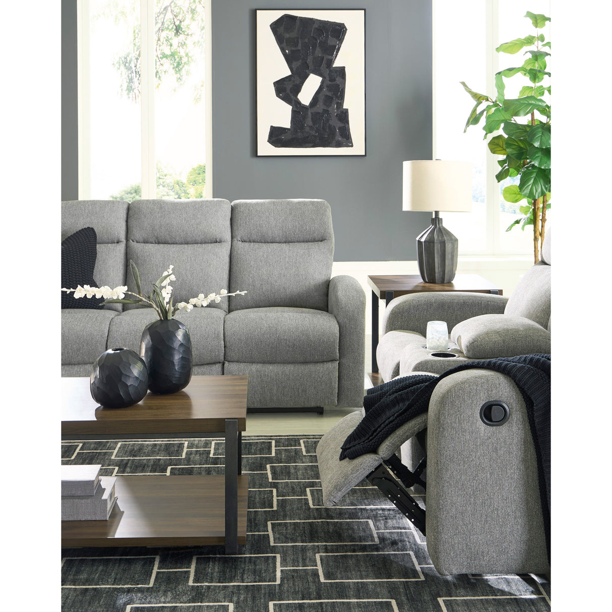 Room setting 5 featuring Gauntlet Sterling Reclining Sofa
