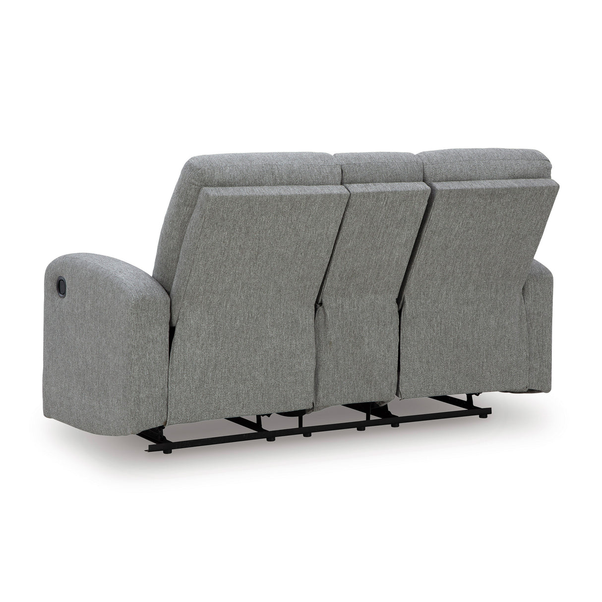 Back view of Gauntlet Sterling Reclining Console Loveseat