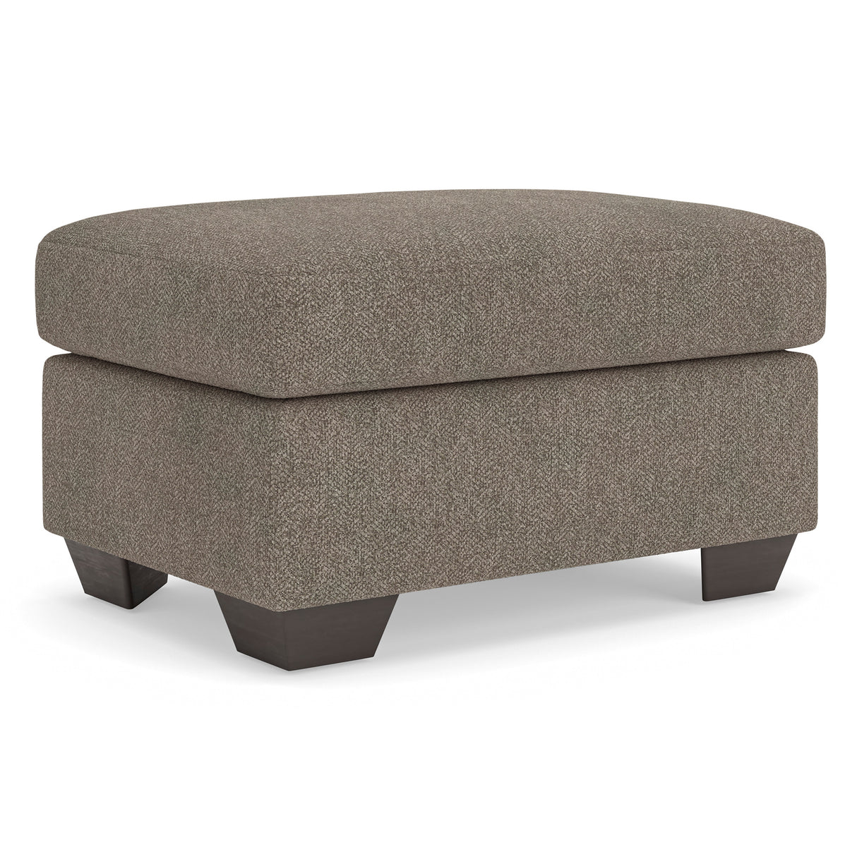 Front right view of Triston-Peaks Suede Ottoman
