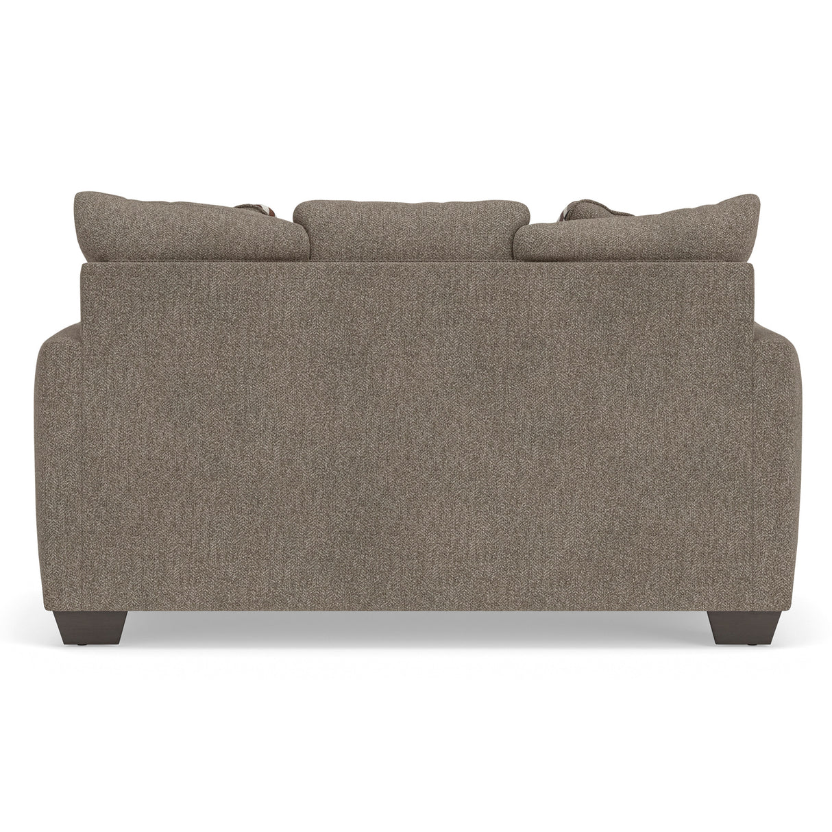 Back view of Triston-Peaks Suede Loveseat
