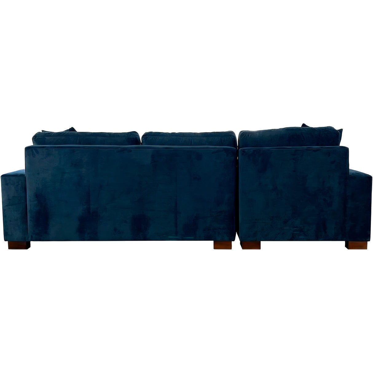 Back view of Juno Ink 2 Piece Feather Blend Left Chaise Sectional