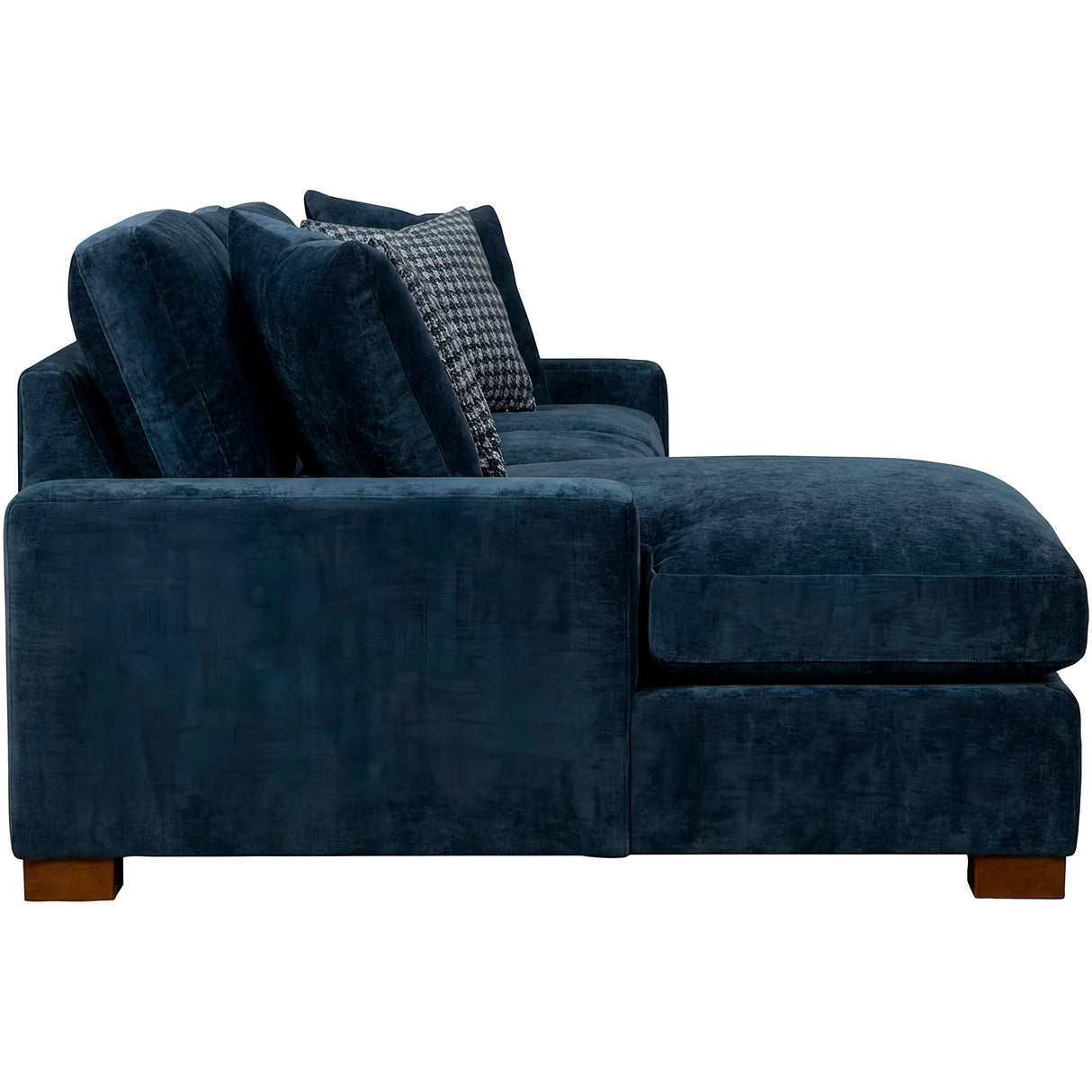 Side view of Juno Ink 2 Piece Feather Blend Left Chaise Sectional