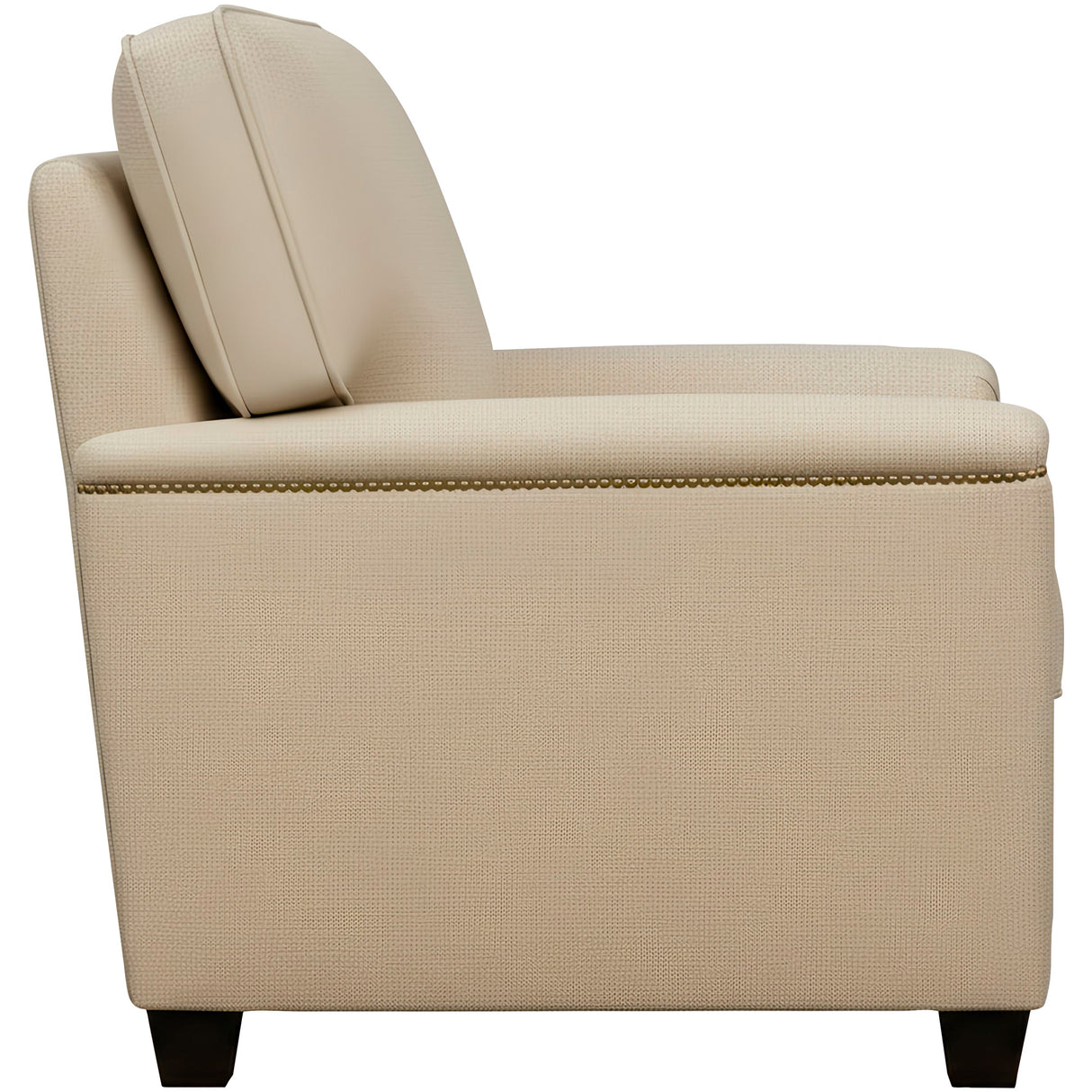 Side view of Warren Twine Feather Blend Nail Head Chair