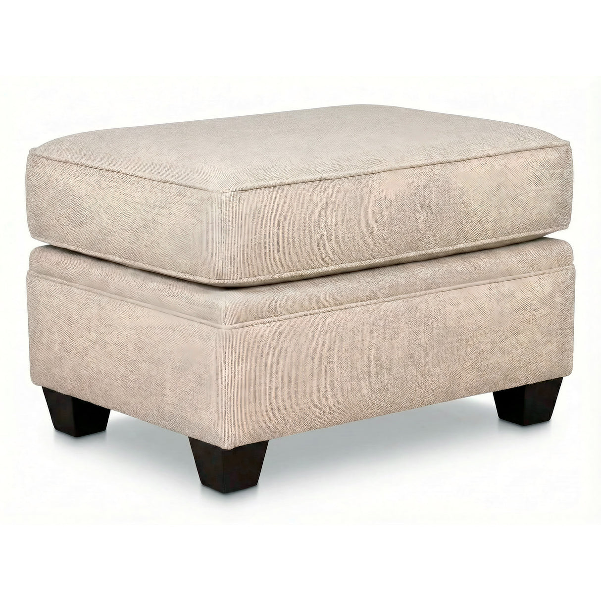 Front right view of Warren Twine Feather Blend Ottoman