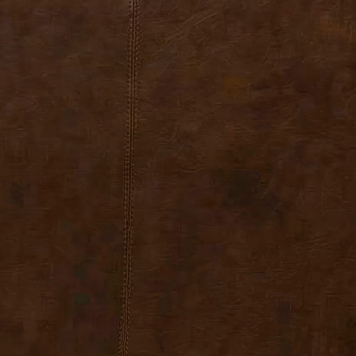 Swatch for the Warren Chocolate Feather Blend Leather Ottoman