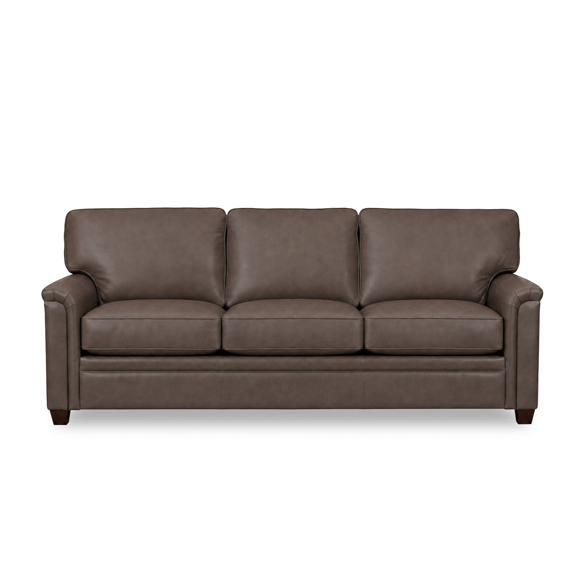 Warren Chocolate Feather Blend Leather Queen Sofa Sleeper QK1104338
