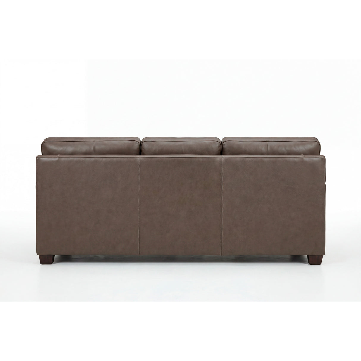 Back view of Merritt Carbone Feather Blend Leather Sofa