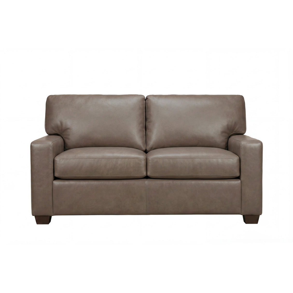 Merritt Carbone Feather Blend Leather Loveseat QK1104395
