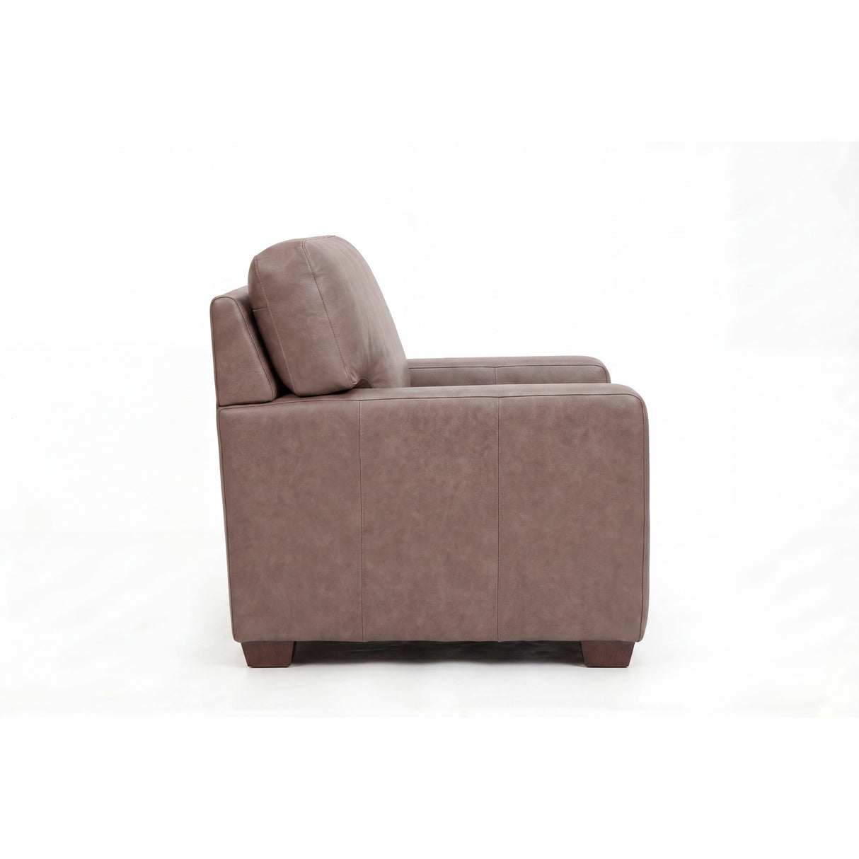 Side view of Merritt Carbone Feather Blend Leather Chair