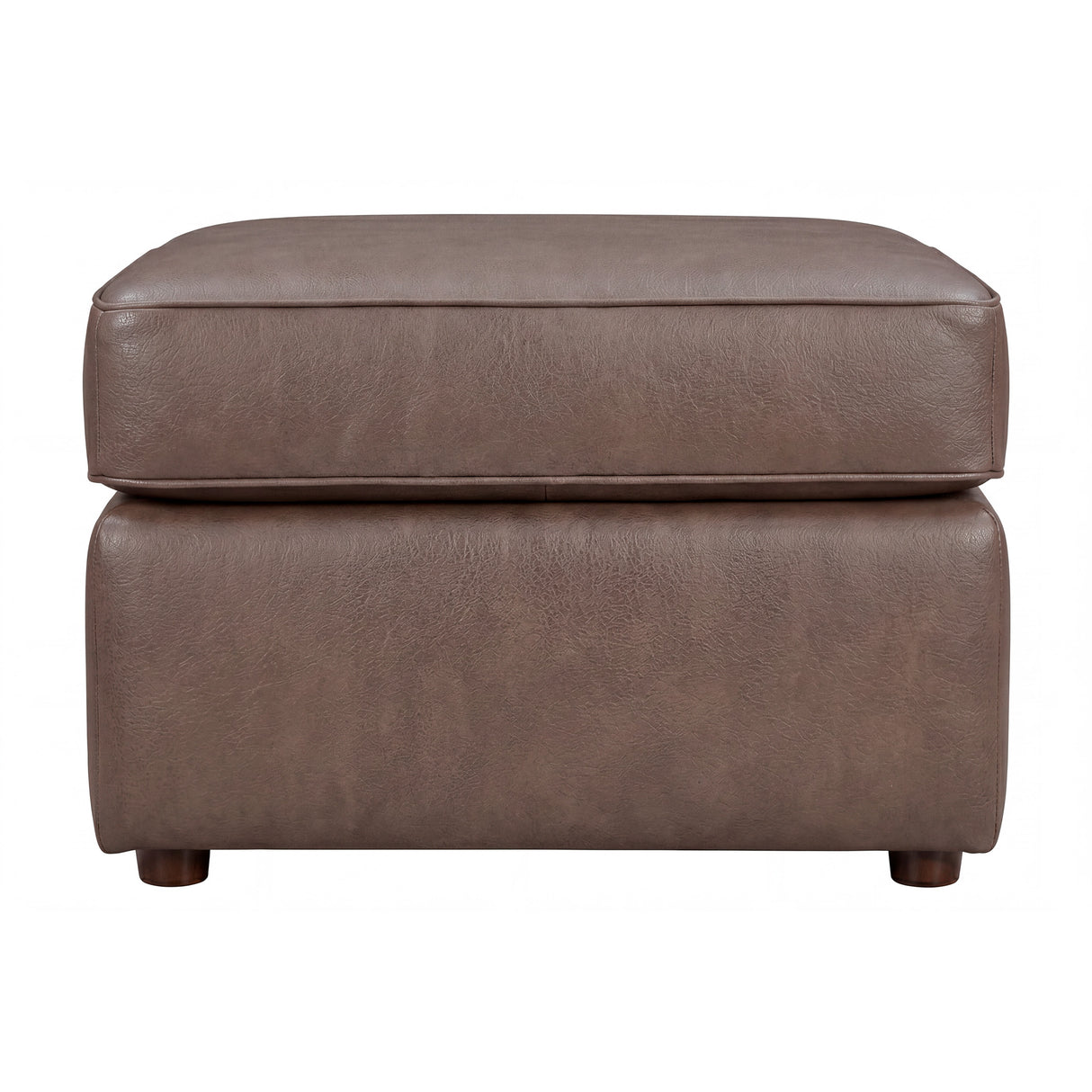 Merritt Carbone Feather Blend Leather Ottoman QK1104397