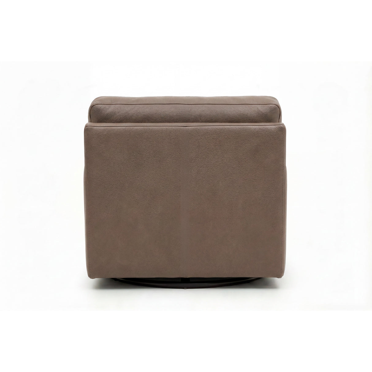 Back view of Merritt Carbone Feather Blend Leather Swivel Chair