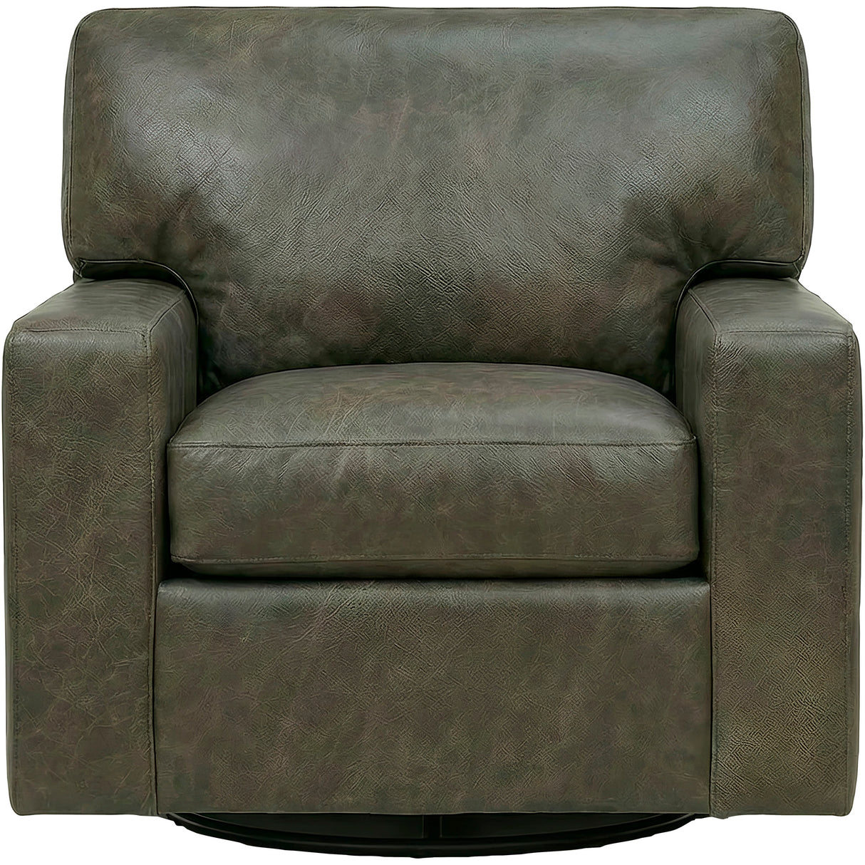 Merritt Carbone Feather Blend Leather Swivel Chair QK1104398