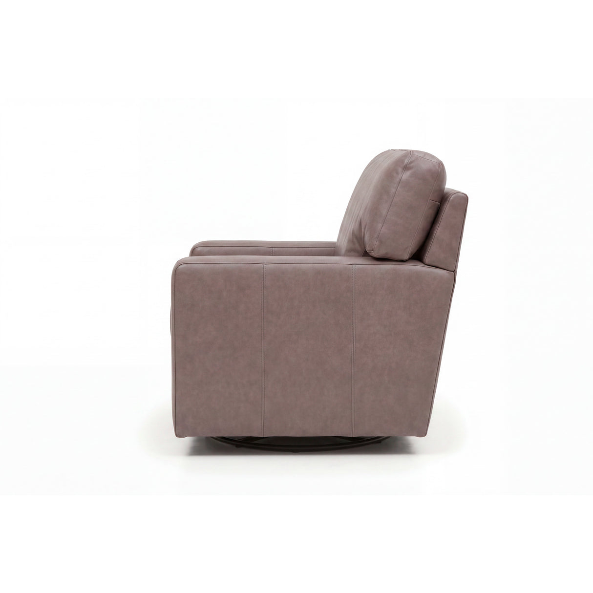 Side view of Merritt Carbone Feather Blend Leather Swivel Chair