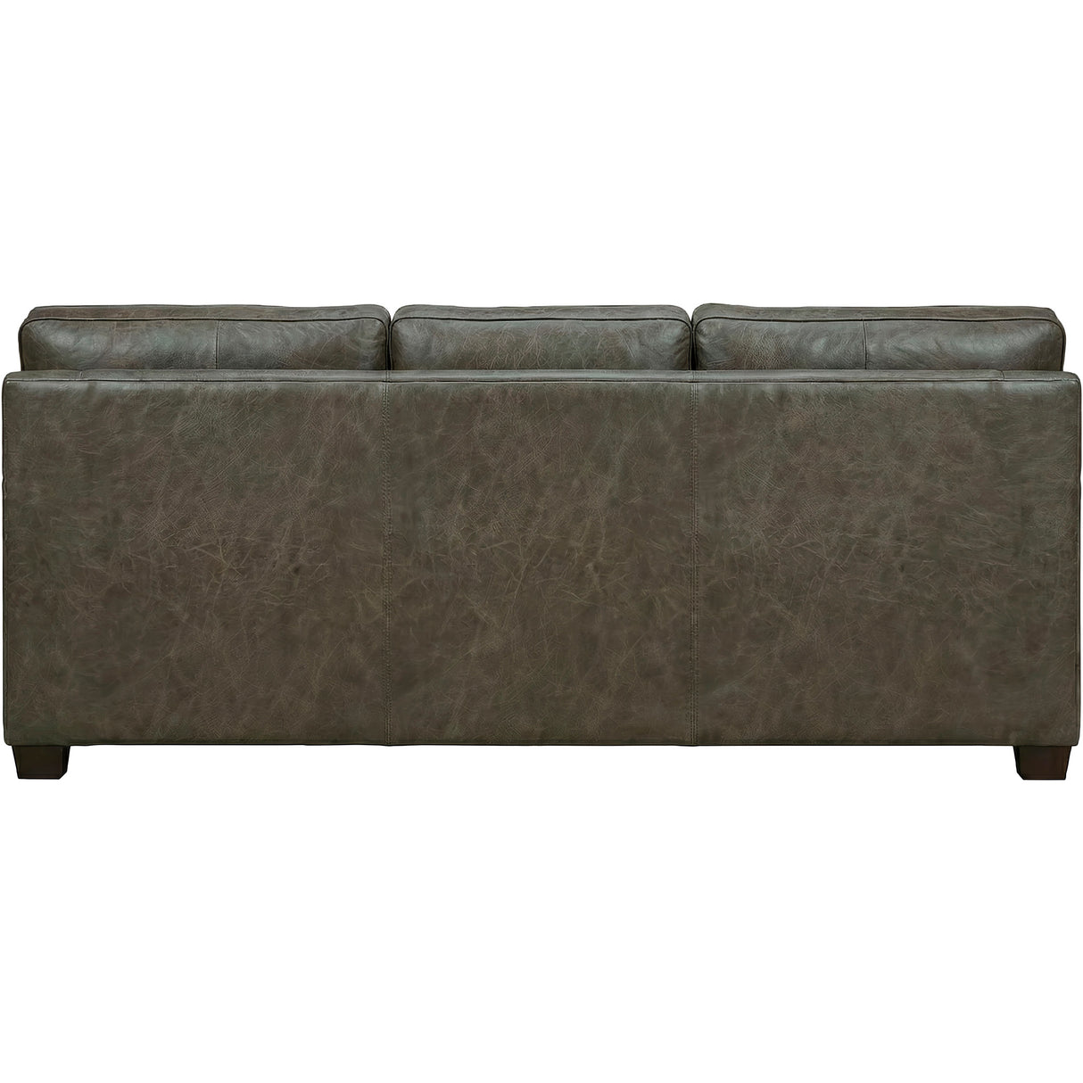 Back view of Merritt Carbone Feather Blend Leather Queen Sofa Sleeper