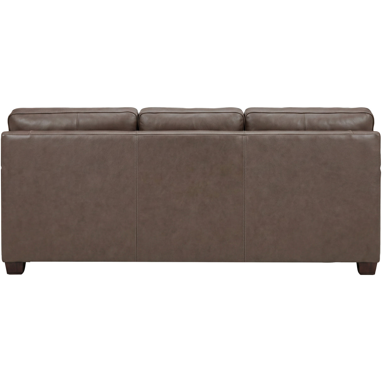 Back view of Merritt Carbone Feather Blend Leather Queen Sofa Sleeper