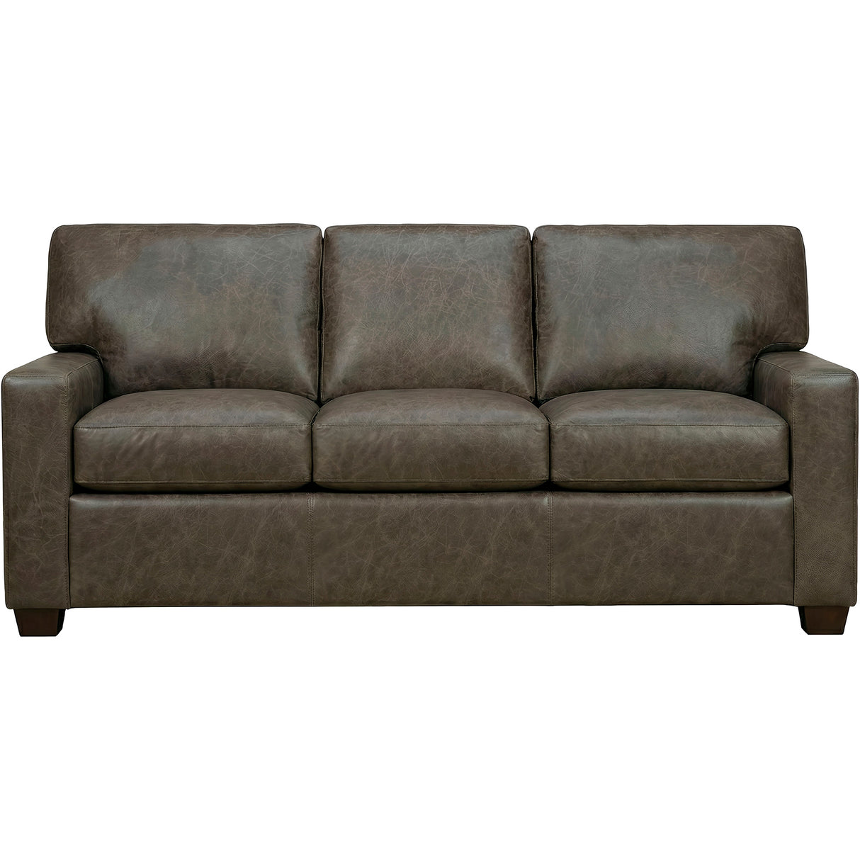 Merritt Carbone Feather Blend Leather Queen Sofa Sleeper QK1104399