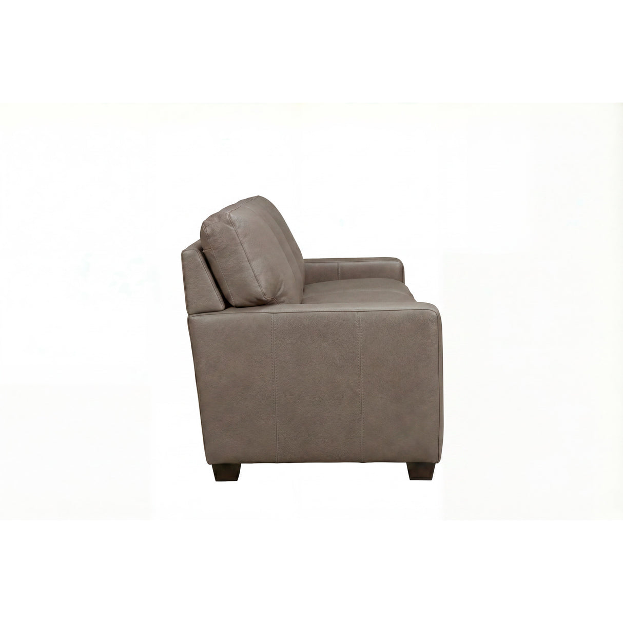 Side view of Merritt Carbone Feather Blend Leather Queen Sofa Sleeper