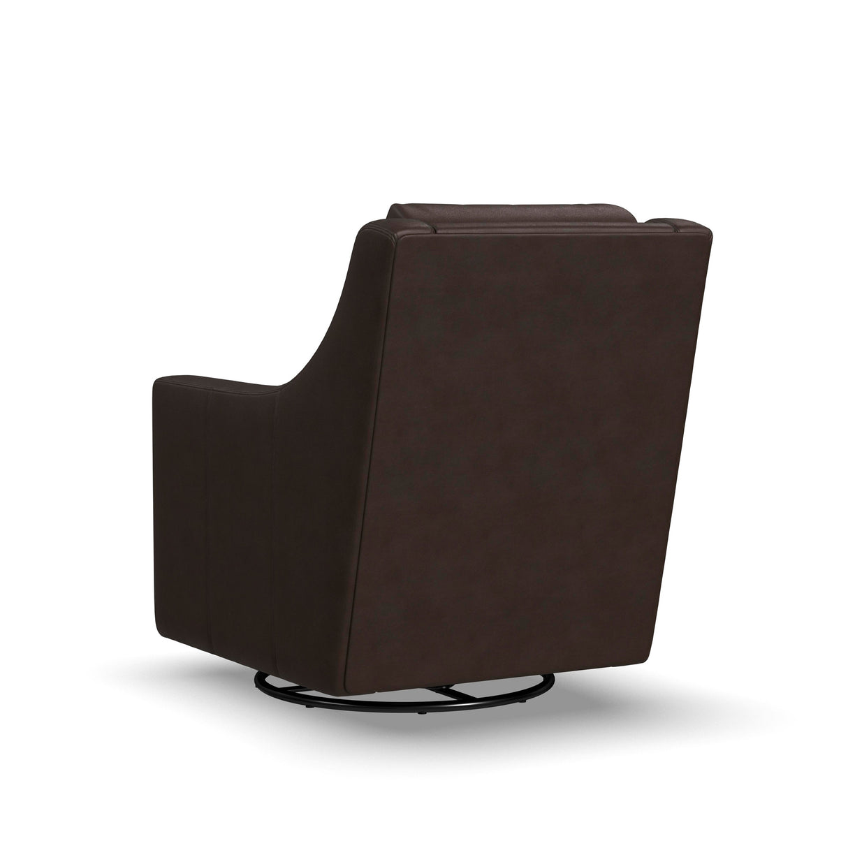 Back view of Murph Olive Brown Swivel Glider