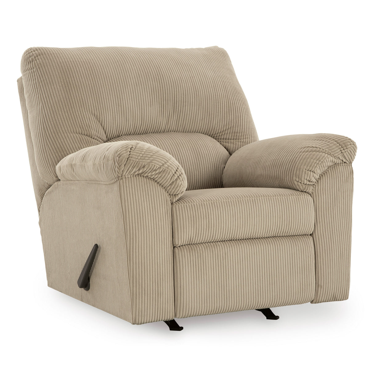 Front right view of SimpleJoy Sand Rocker Recliner
