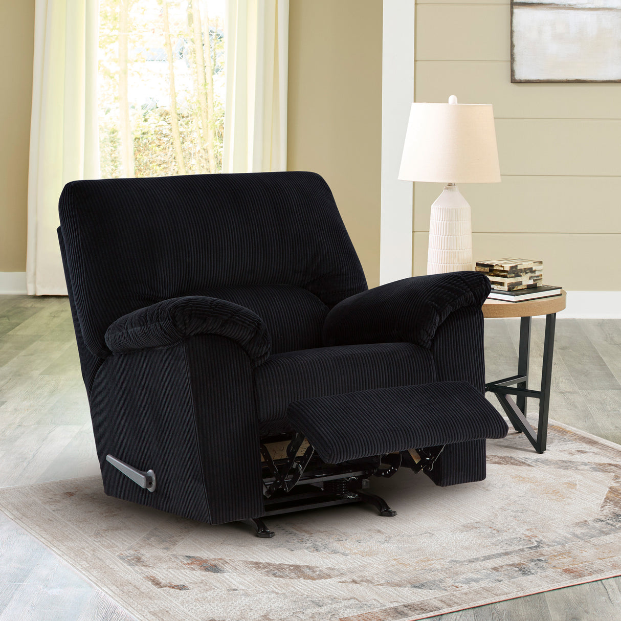 Room setting 2 featuring SimpleJoy Onyx Rocker Recliner