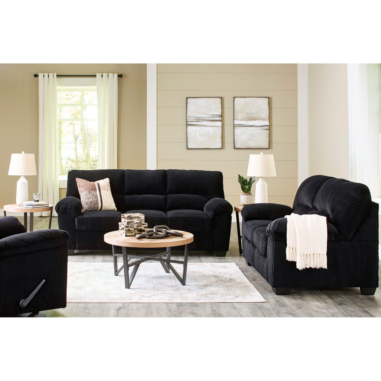 Room setting 3 featuring SimpleJoy Onyx Sofa