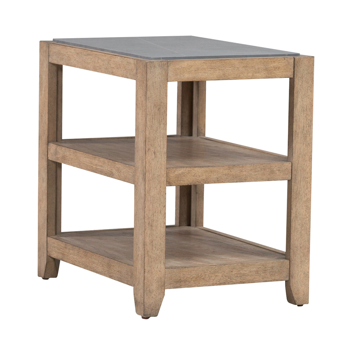 Front left view of Millstone Nutmeg Chairside Table