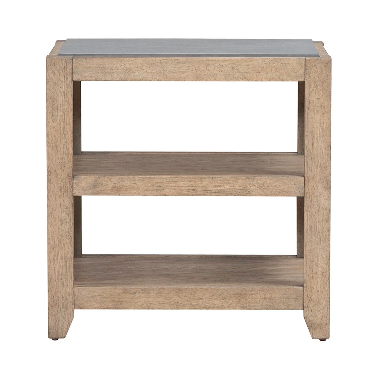 Side view of Millstone Nutmeg Chairside Table