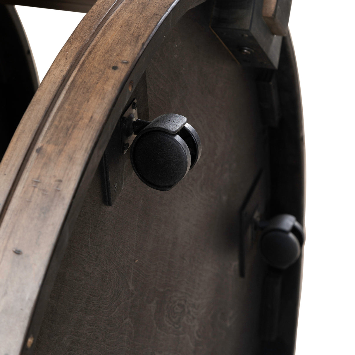 Detail view of Broadmore Cobblestone Brown Round Cocktail Table
