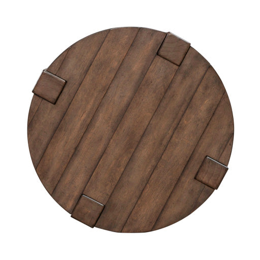Swatch for the Broadmore Cobblestone Brown Round Chairside Table
