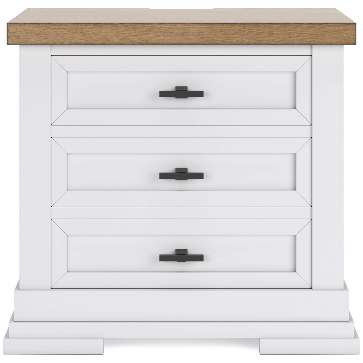 Ashbryn White 3 Drawer Nightstand QK1104789