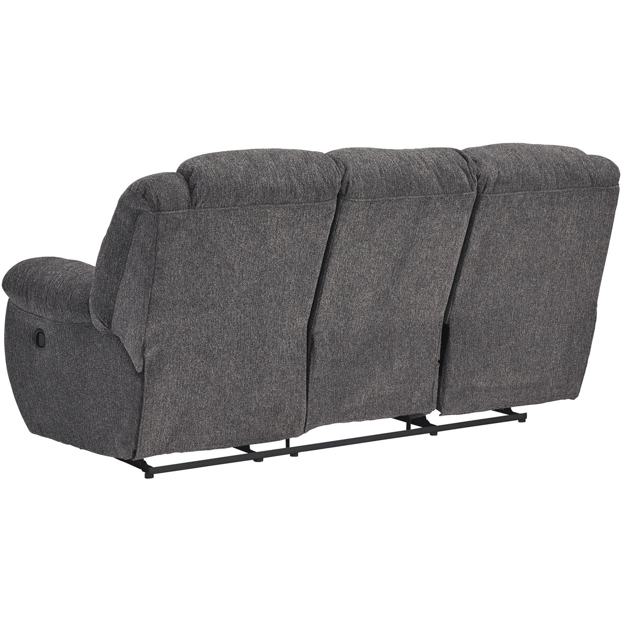Back view of Foreside Charcoal Reclining Sofa