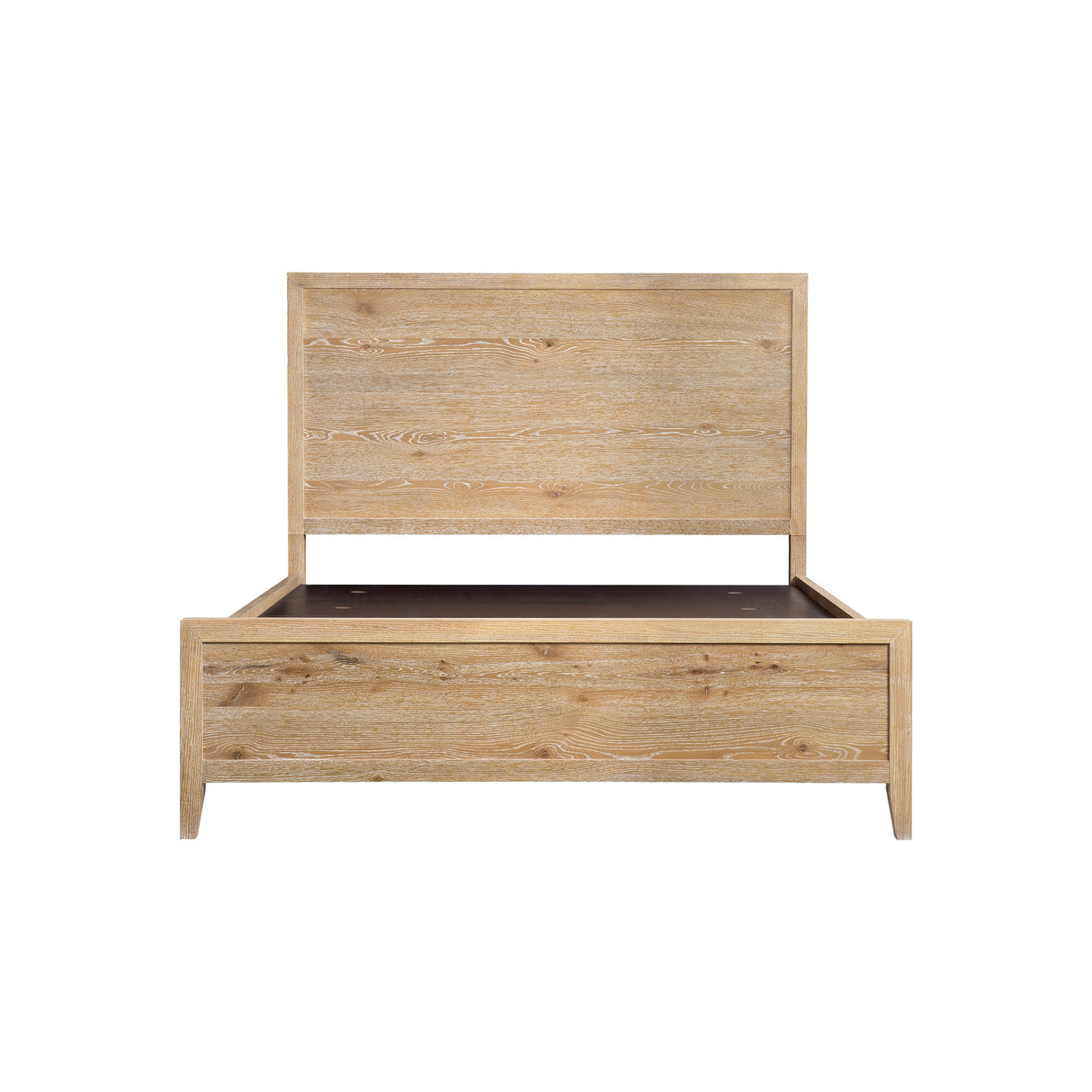 Norwich Rustic Antique Oak Queen Panel Bed QK1104808