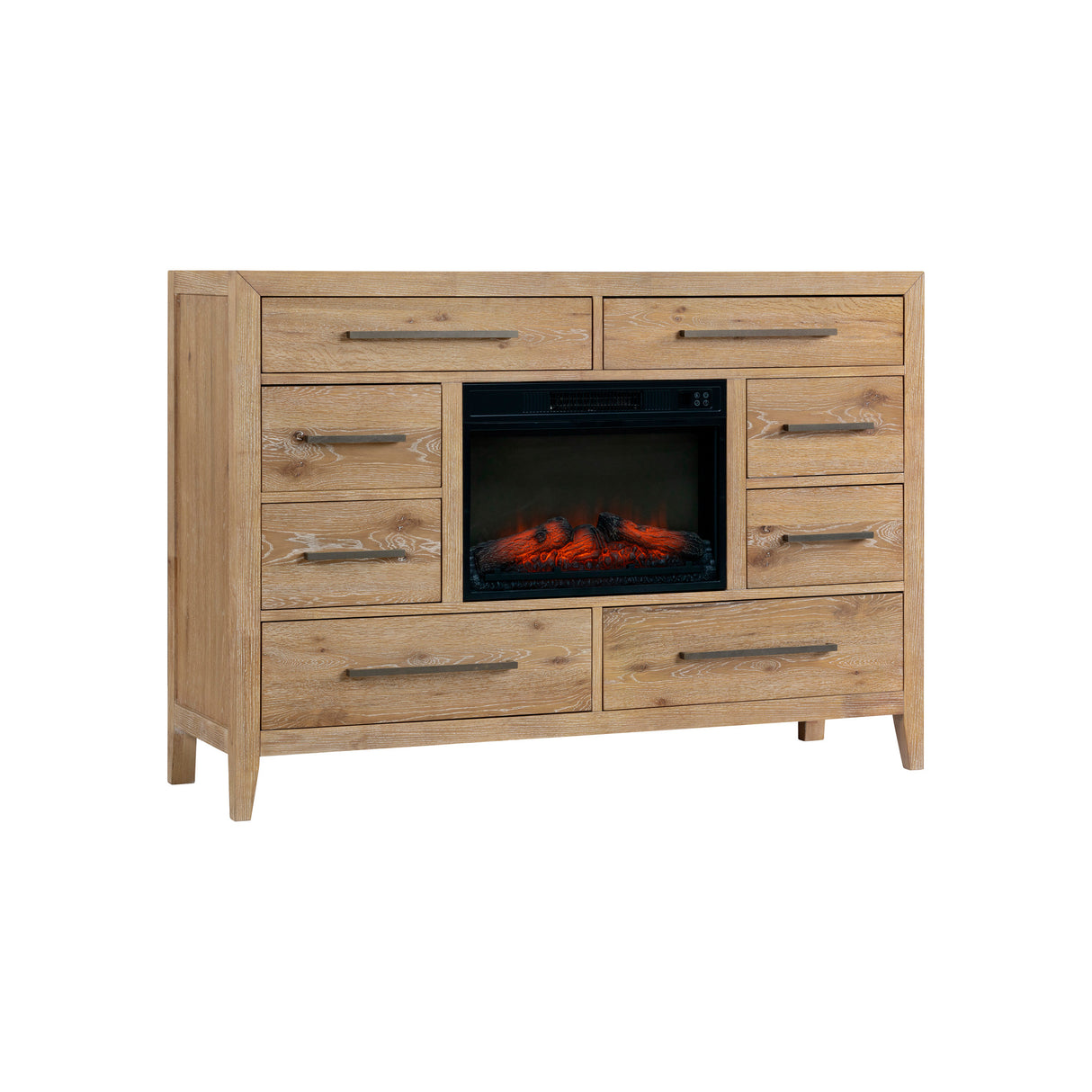 Front right view of Norwich Rustic Antique Oak Fireplace Chest