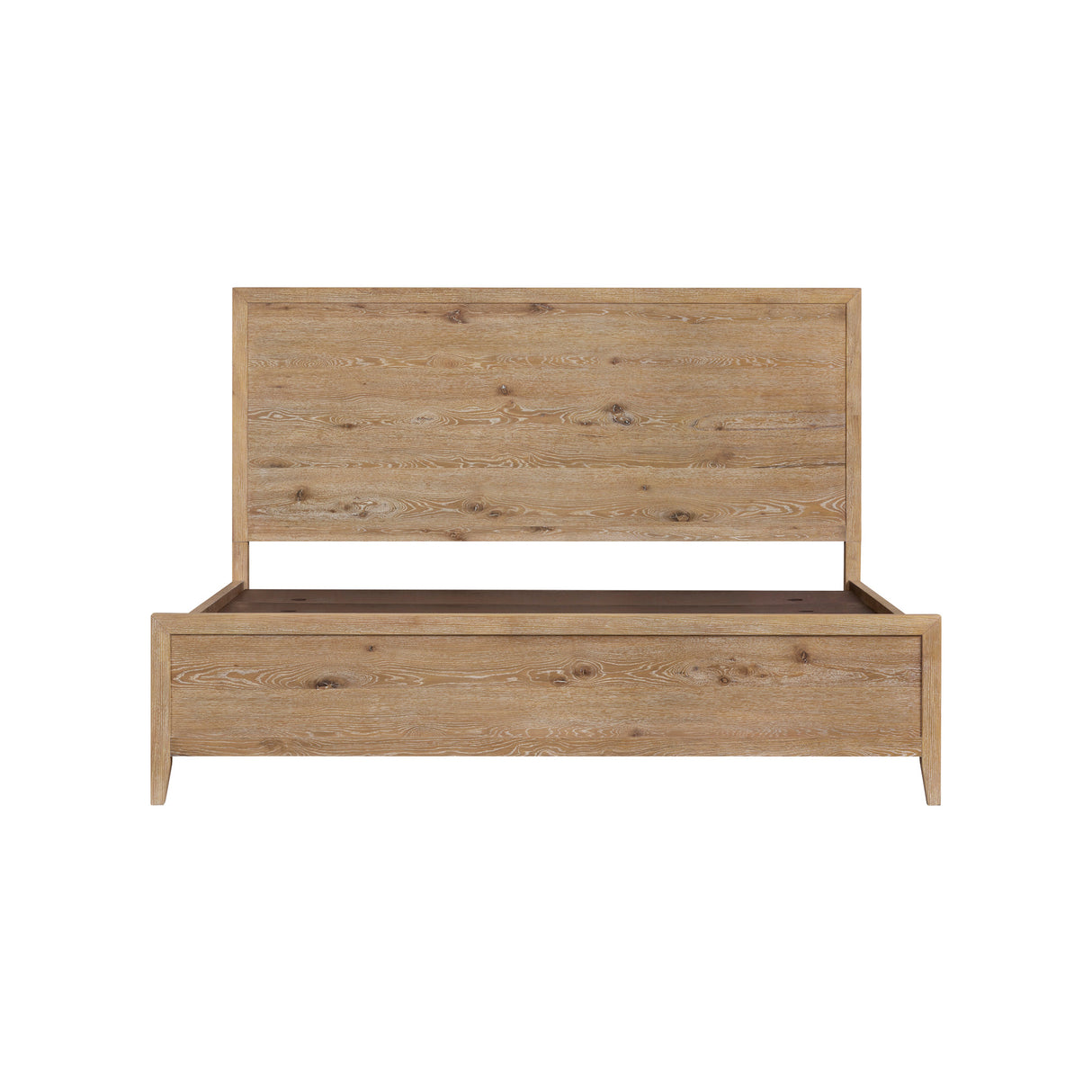 Norwich Rustic Antique Oak King Panel Bed QK1104842