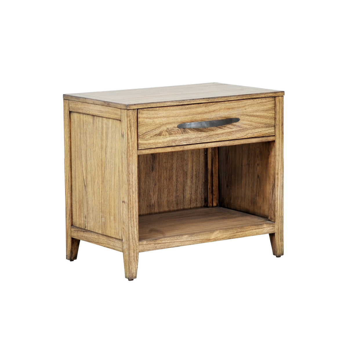 Front right view of Belgium Sandrift 1 Drawer Nightstand