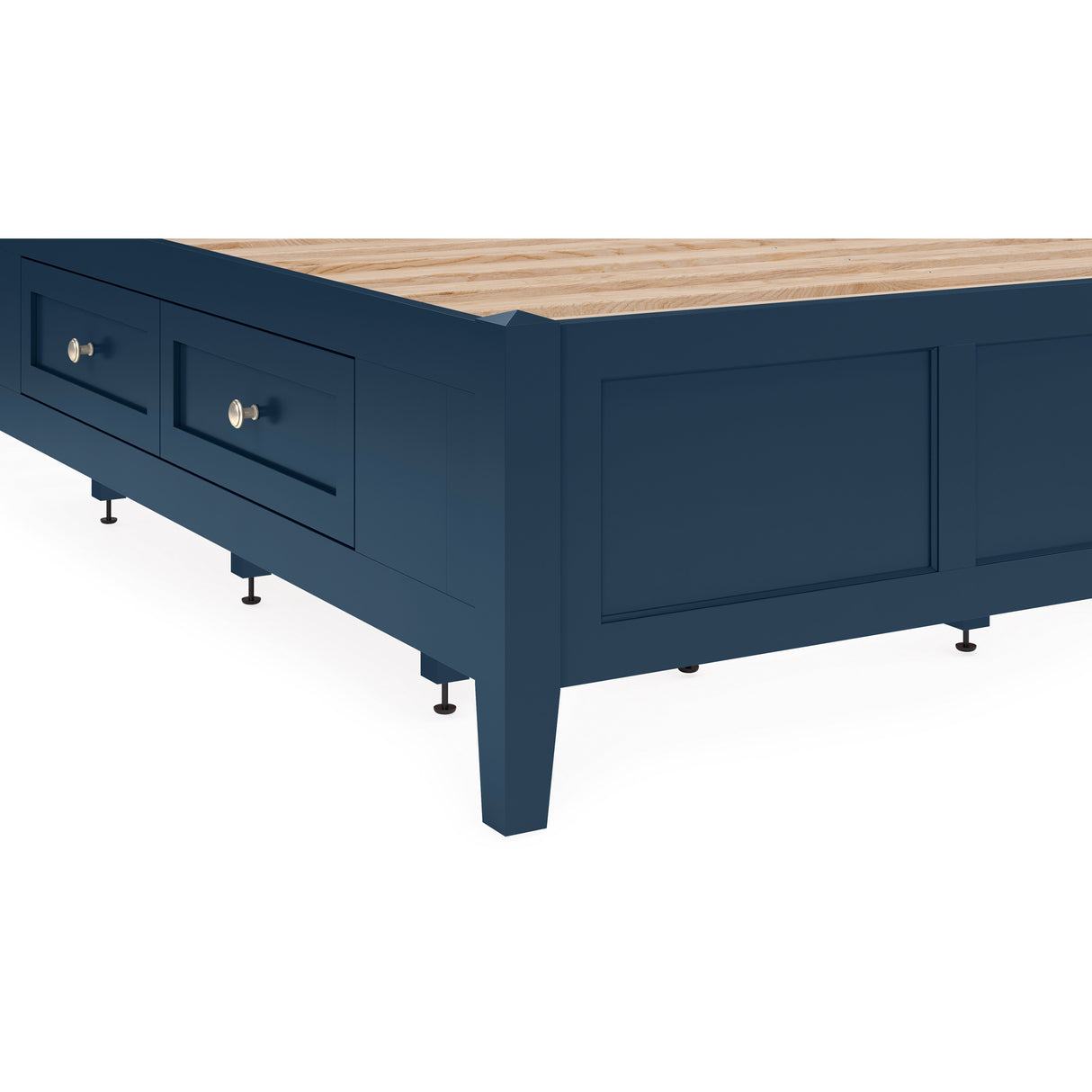 Detail view of Grace Blueberry Queen Storage Bed