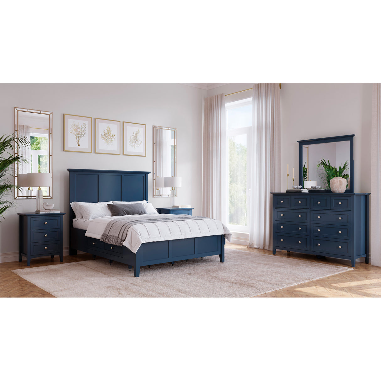 Room setting 2 featuring Grace Blueberry Queen Storage Bed