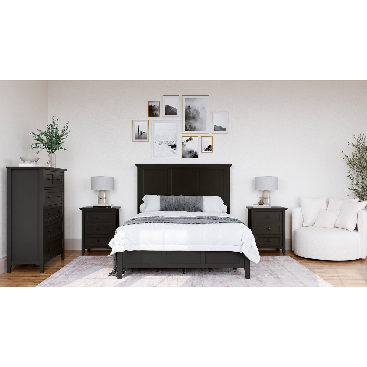 A room setting featuring Grace Raven King Storage Bed