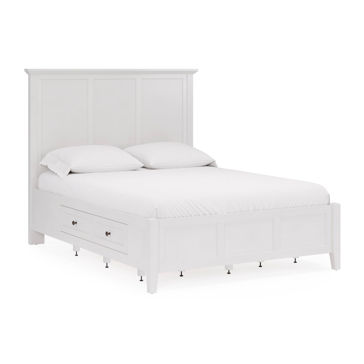 Front right view of Grace Snowfall King Storage Bed